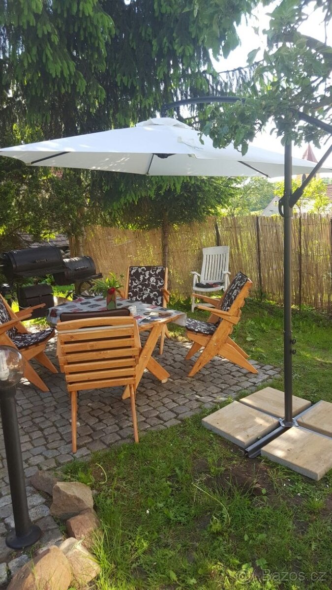 Drevena pergola + zahradni nabytek - 2