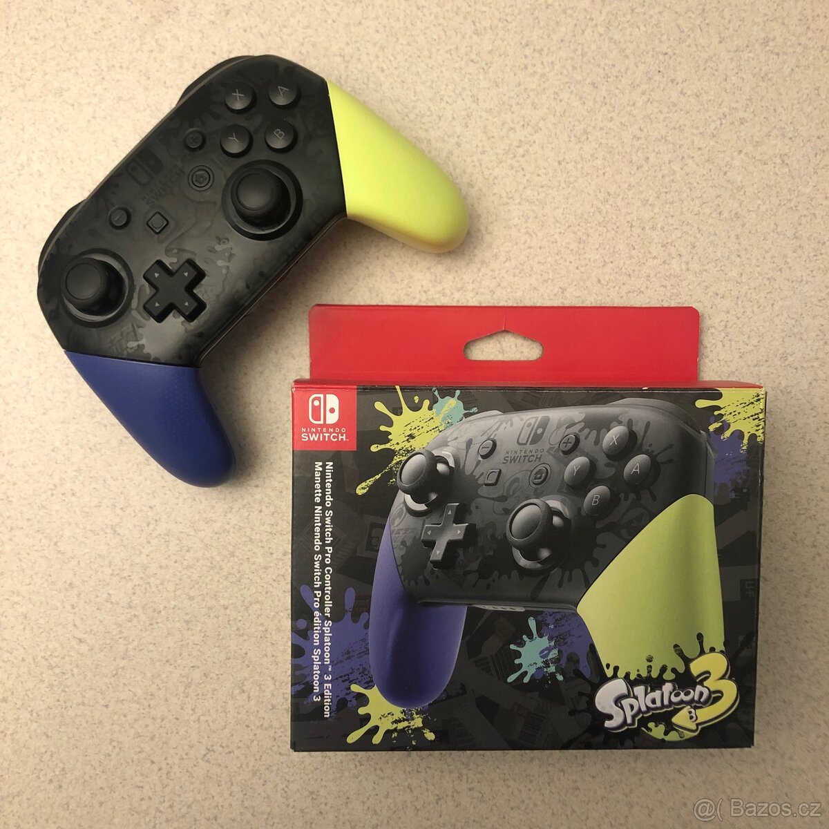 Nintendo Switch Pro Controller (Splatoon 3 edice) - 2