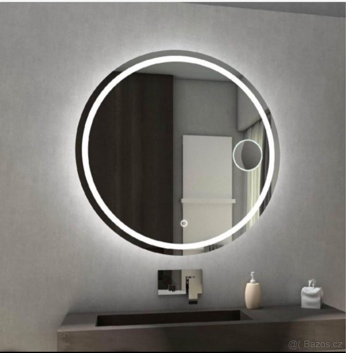 LED zrcadlo s kosmetický zrcátkem podsvíceným - 2