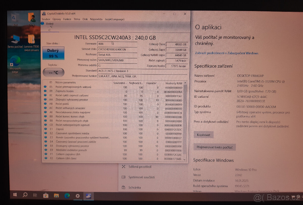 SLEVA Lenovo T530 + dokovací stanice + 2x adaptér - 2