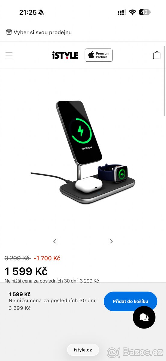 Bezdrátová nabíječka Epico 3v1 MagSafe - 2