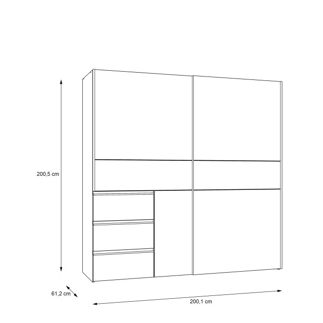 Šatní skřín Winns bílá 200cm Nová - 2