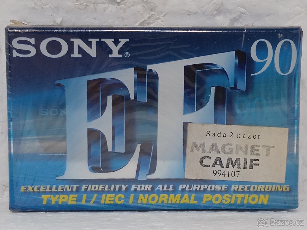 2x Sony EF90 C-90EFB Retro Audiokazeta - 2