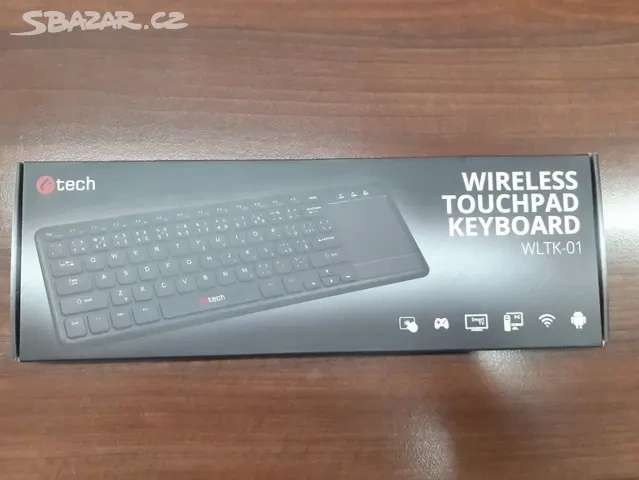 Klávesnice C-Tech WLTK-01 s touchpadem, černá - 2