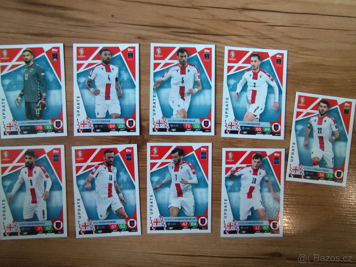 Fotbalové kartičky Euro 2024 - dotlačenie Poľsko, Ukrajina.. - 2