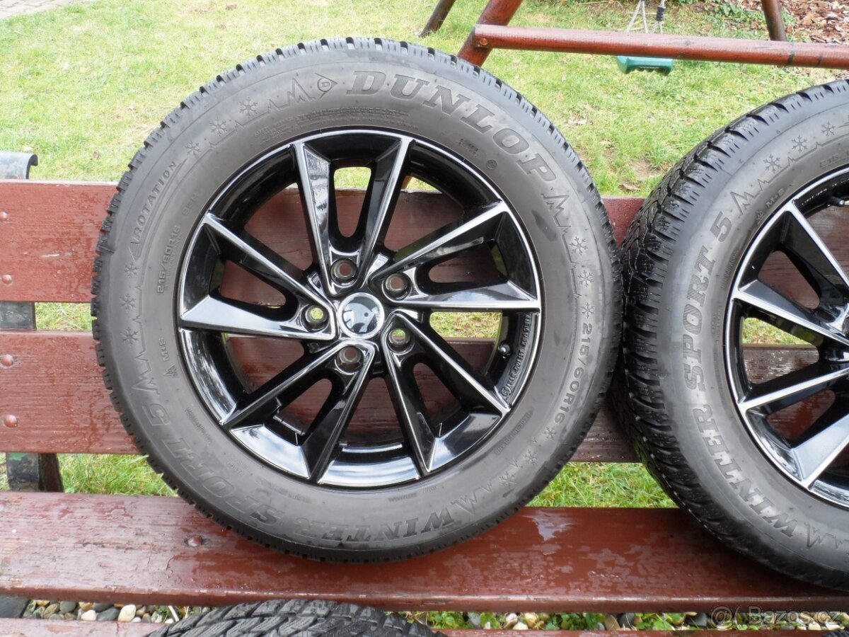 Alu Kola Škoda Zimní Pneu 215/60/16, ET 43 5X112 - 2