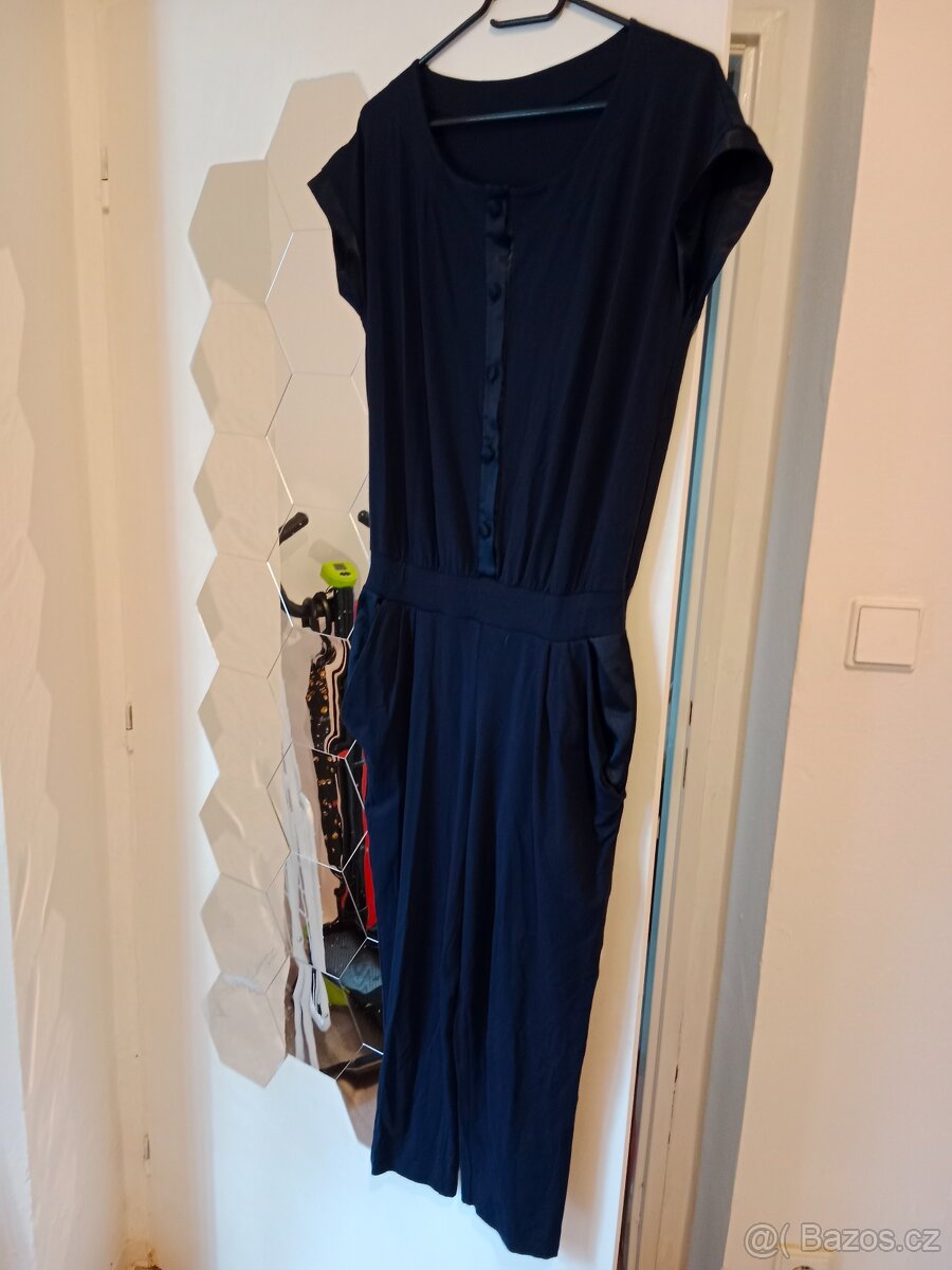Tmavě modrý overal dlouhý - 2