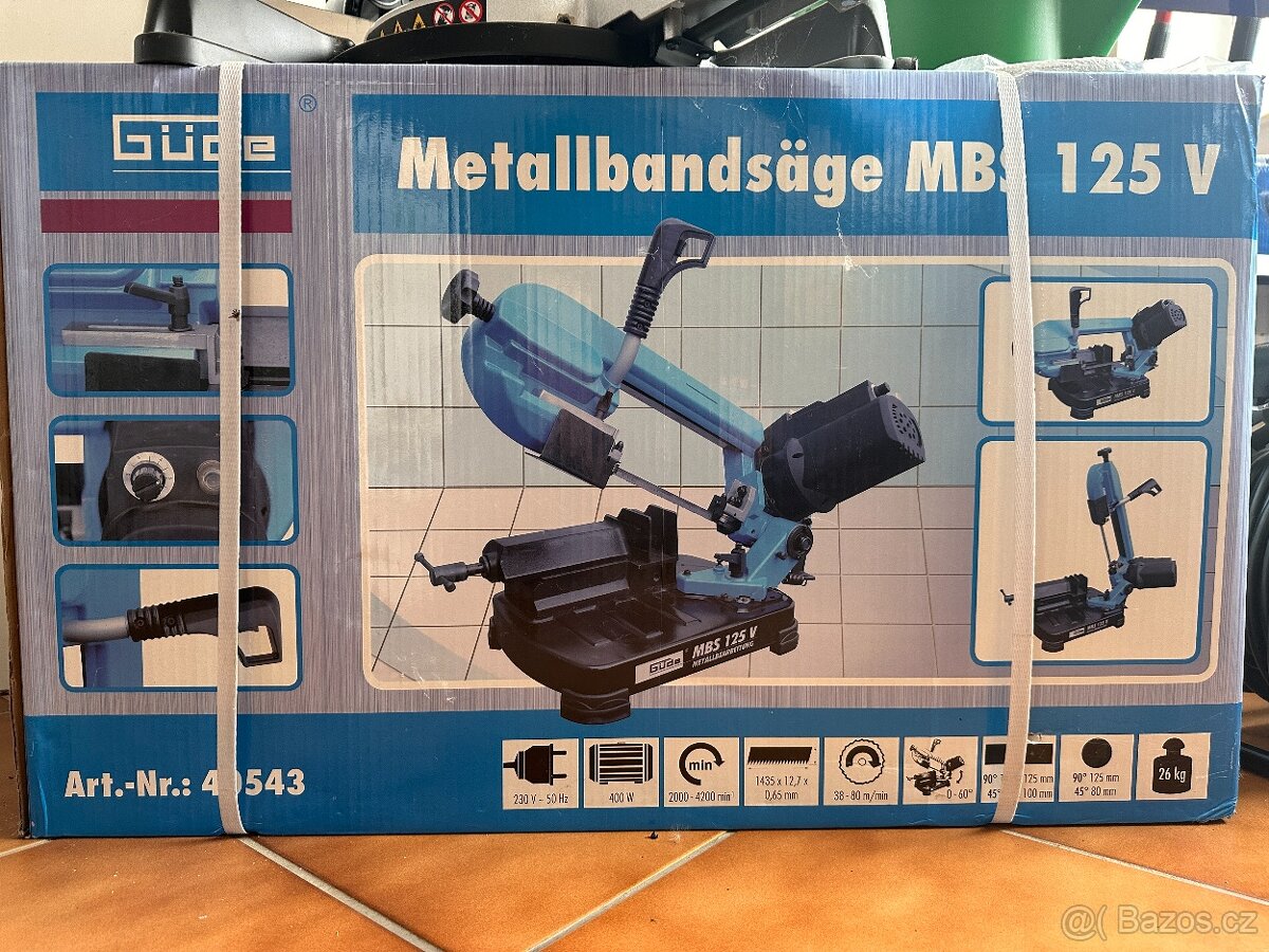 PÁSOVÁ PILA NA KOV MBS 125 V - 2