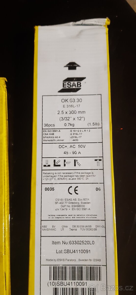 Elektrody ,nerez - 2