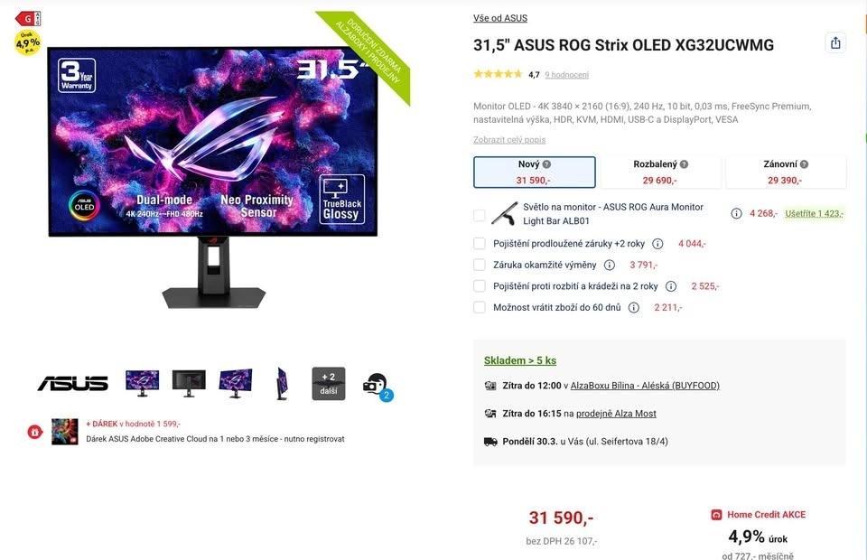 ASUS ROG Strix OLED XG32UCWMG 31,5 - 2