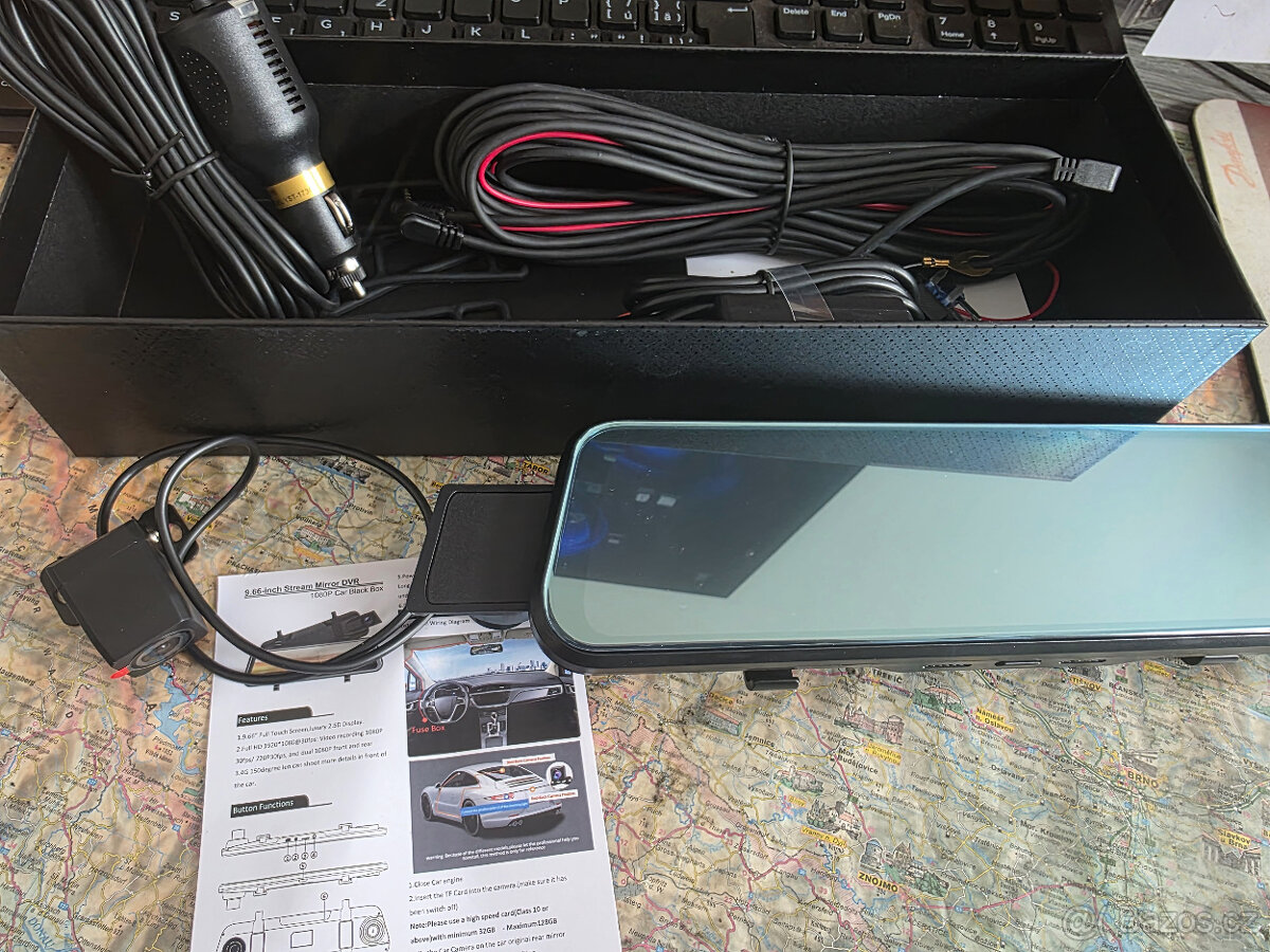 Dash cam, duální zpětné zrcátko - 2