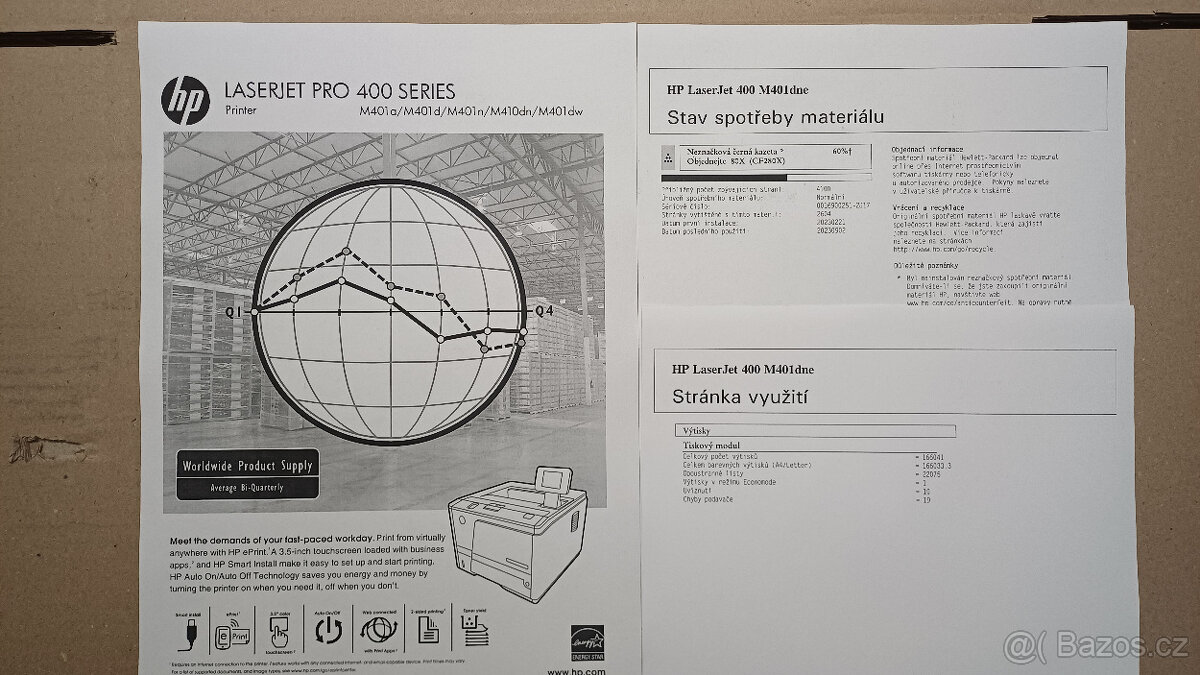 HP Laserjet M401DN | duplex | LAN | toner na 4000stran - 2