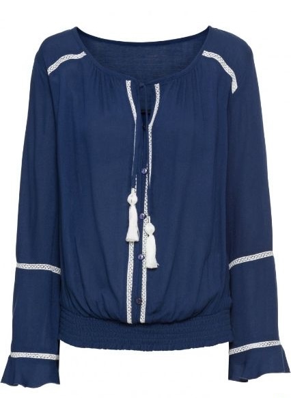 Nová modro-bílá lehká letní halenka (40/42) - 2