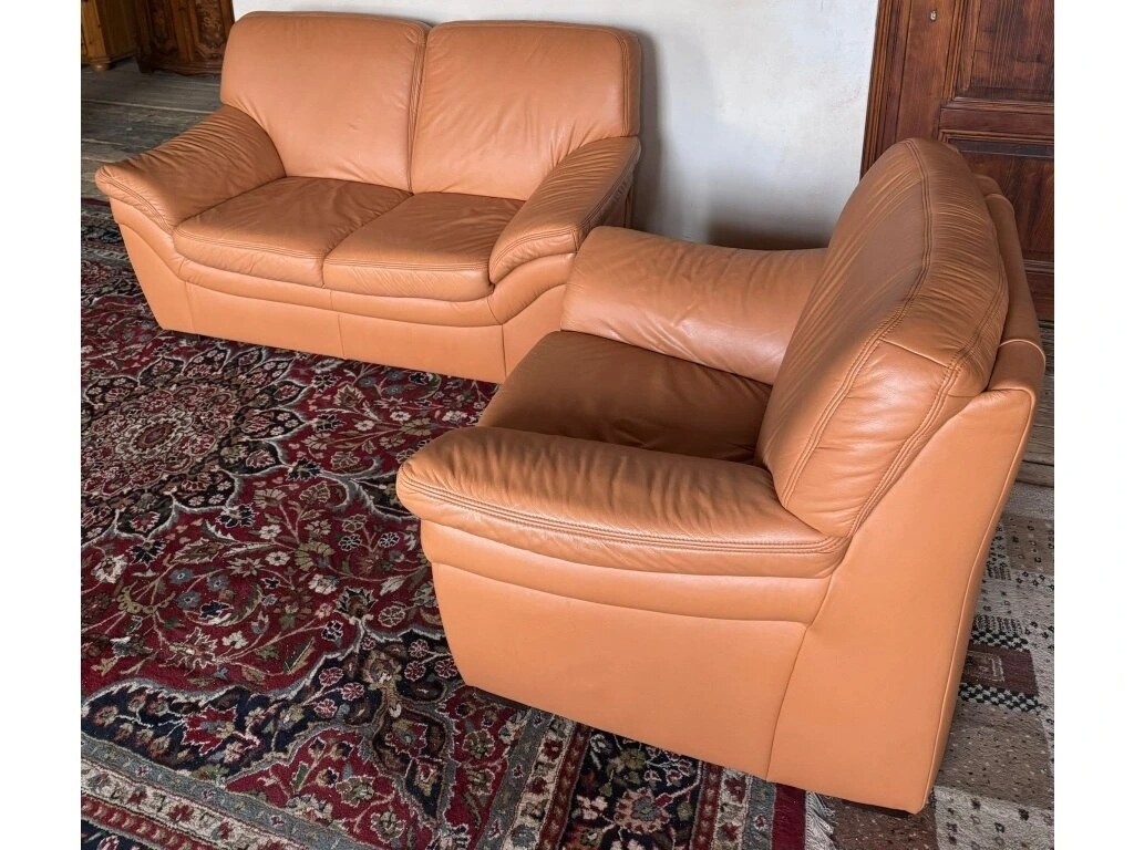 Kožená sedací souprava 2+1, 3202 - 2