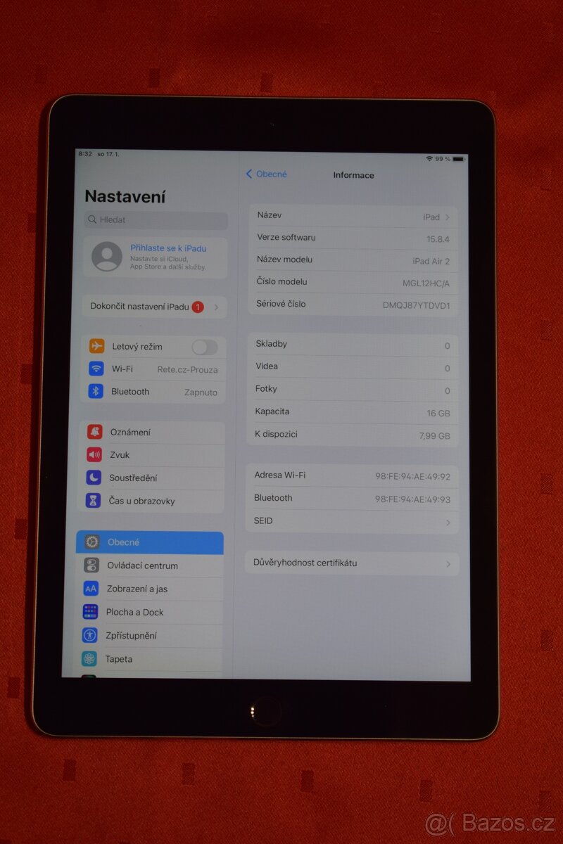 Apple iPad Air 2 (Wi-Fi Only) - A1566, 16GB (1) - 2