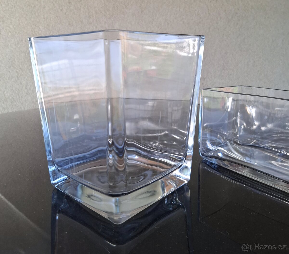 2x skleněné nádoby - 2