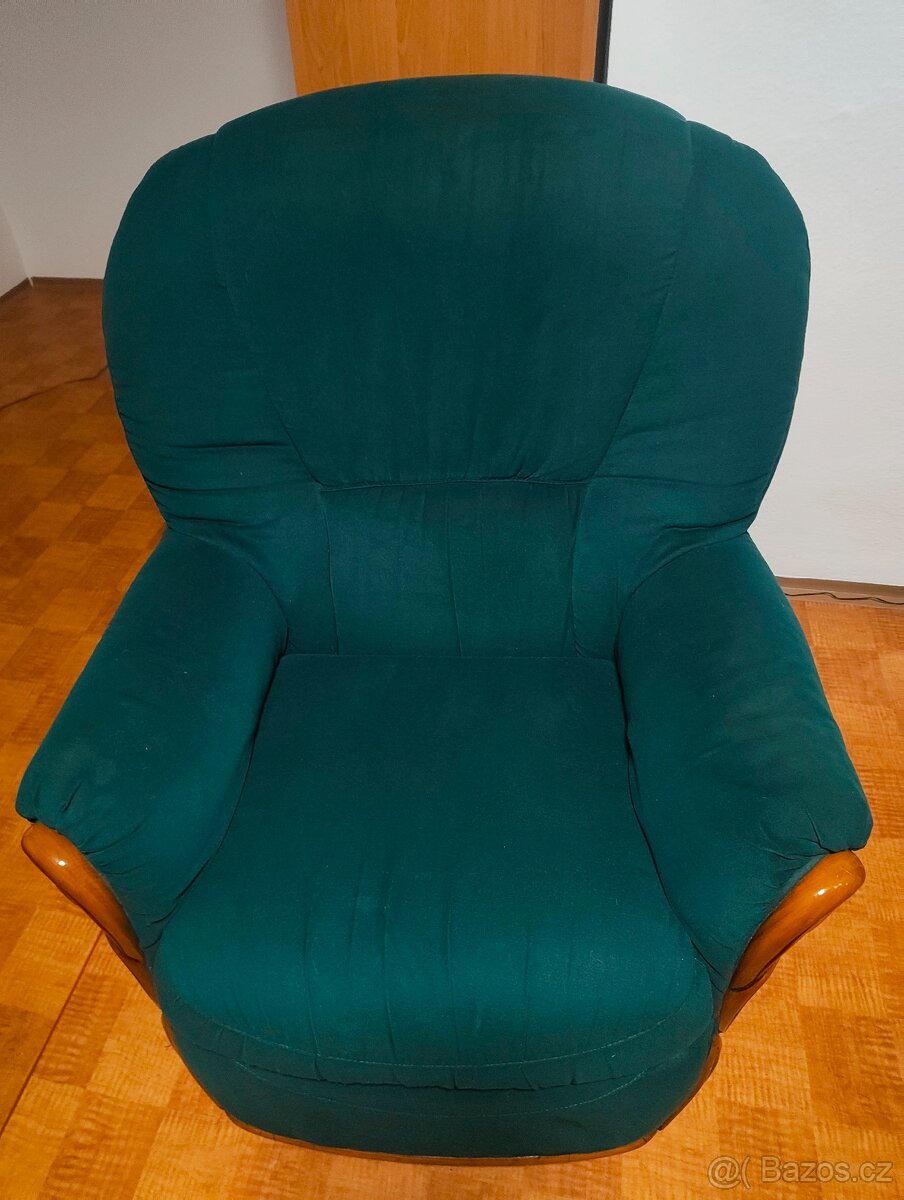 Retro Sedací souprava s prvky z masivu - 2