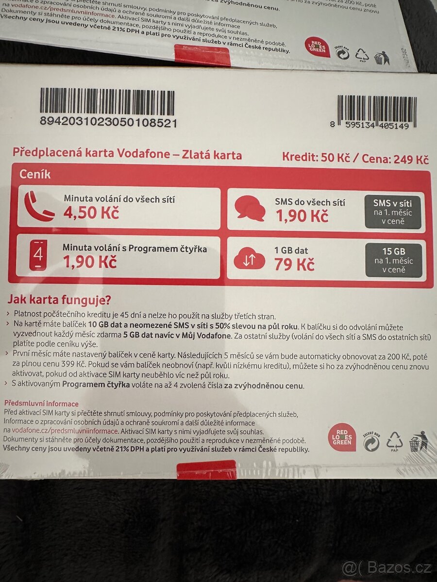 Předplacená karta - 2