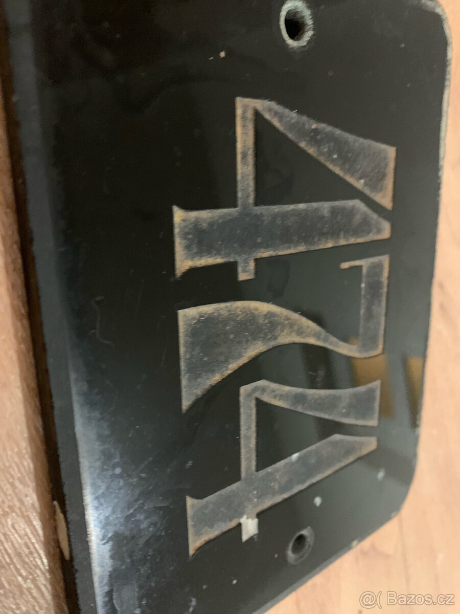 Skleněné číslo popisné na dům 474, předválečná - 2