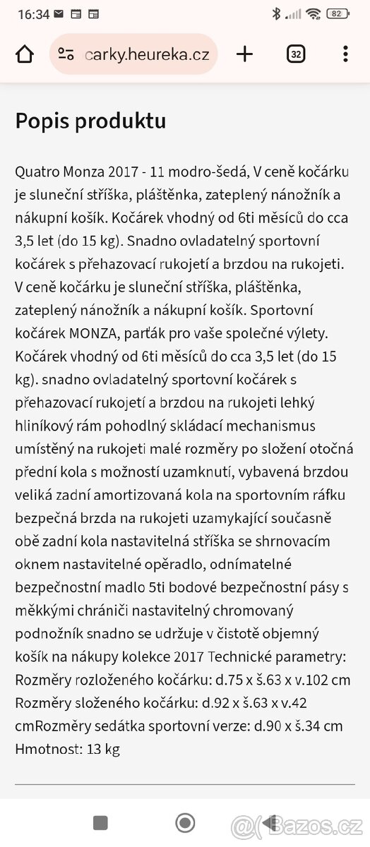 Kočárek Quatro Monza - 2