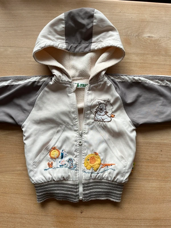 Zateplená bundička s kapucí, vel. 80 - 85 cm/12 - 18 měs. - 2