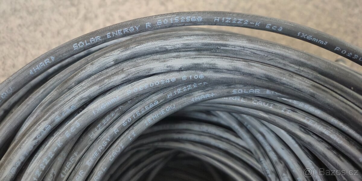 Solární kabel černý H1Z2Z2-K 6mm2 - 2