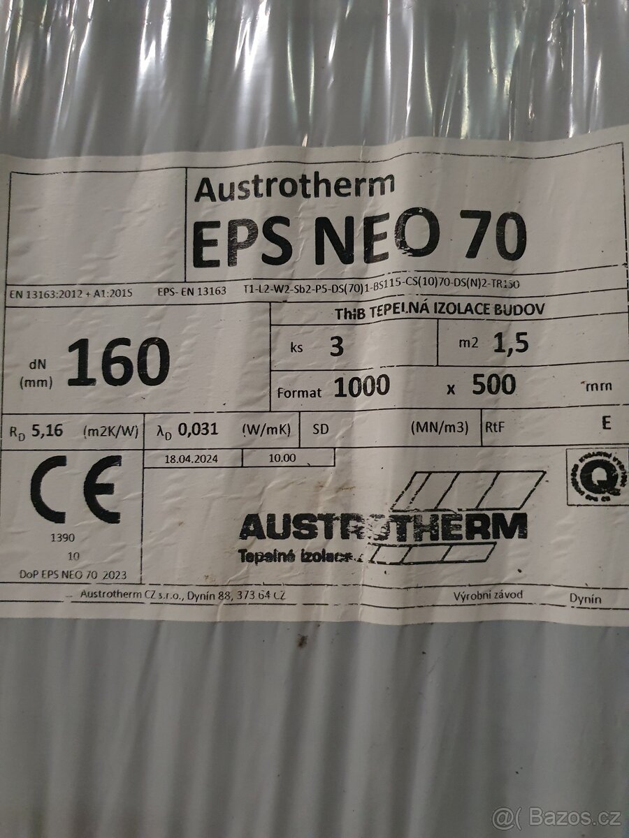 Šedý fasádní polystyren 70F - 2