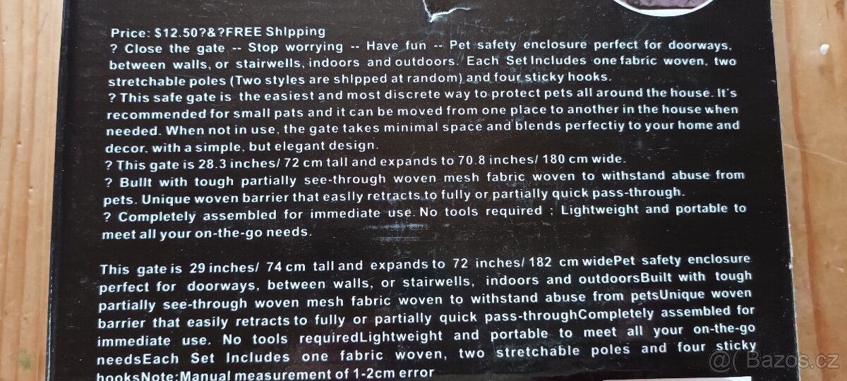 Zabrana pro psy na schody + kartac - 2