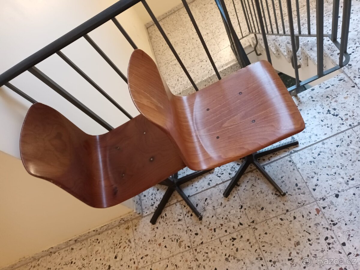 2 židle novoretro, funkcionalismus, vintage styl - 2