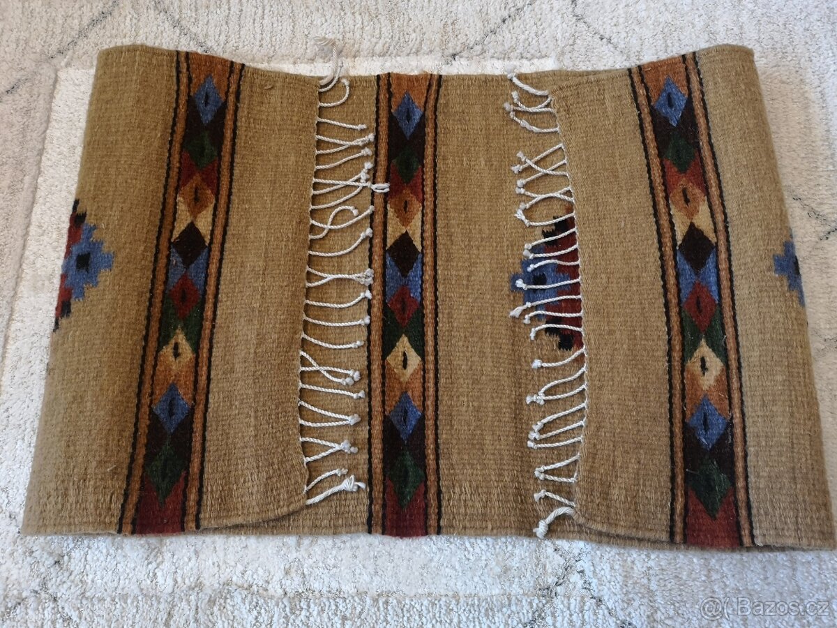 Vlněný koberec běhoun 103x41 cm - ručně tkaný - 2