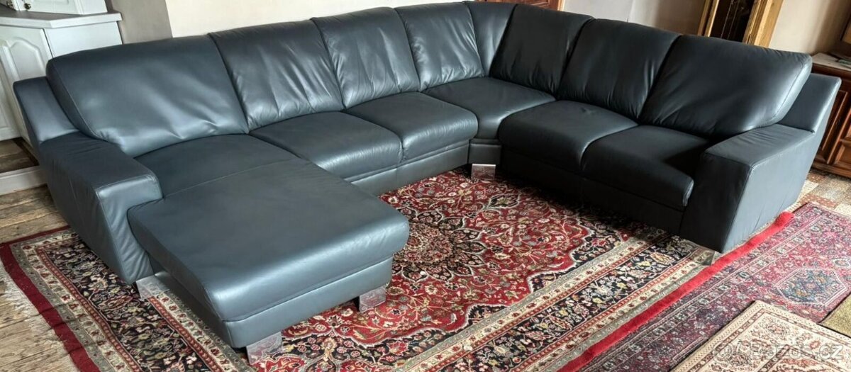 Kožená sedací souprava do U, 5210 - 2