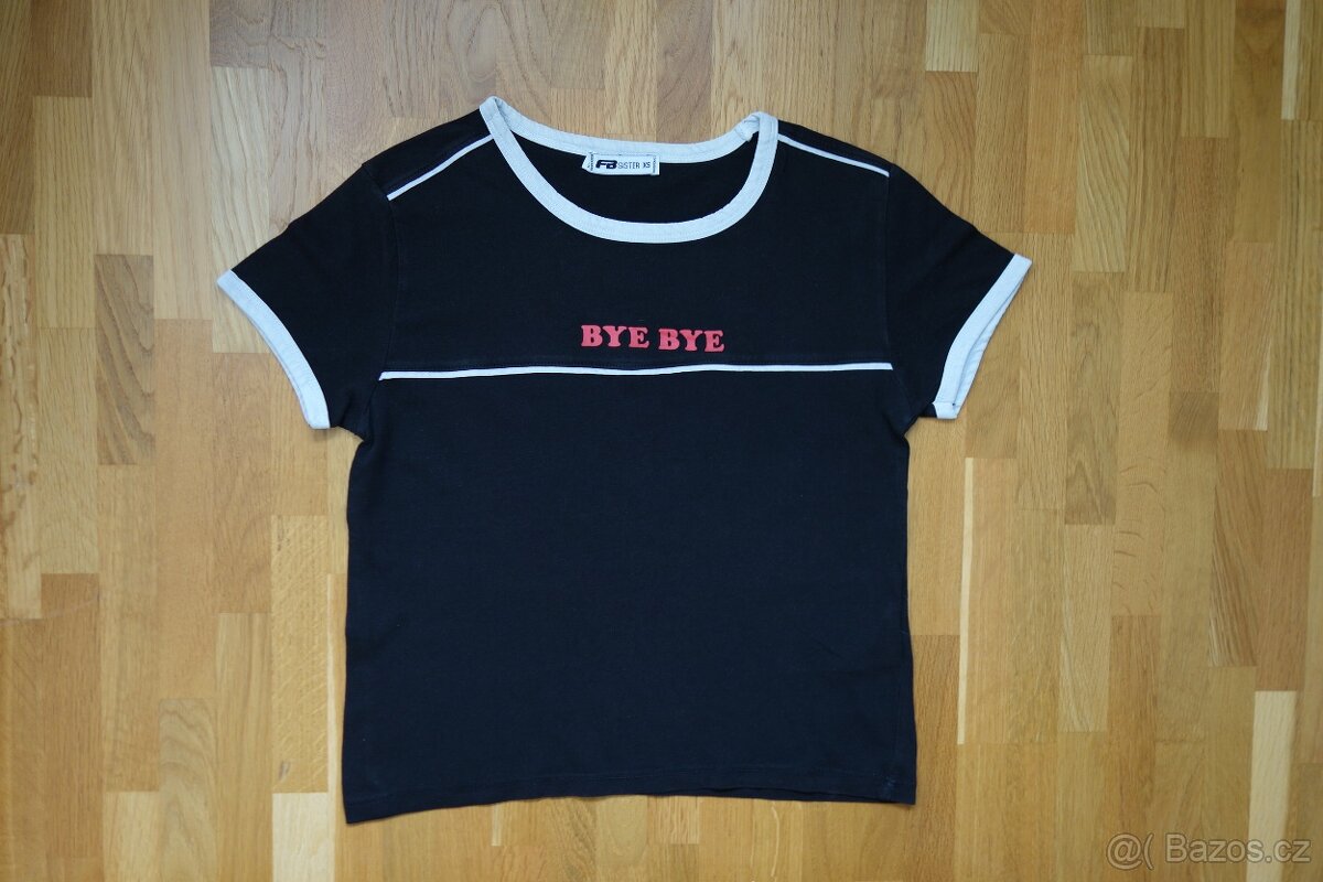 Černé dámské/ dívčí tričko vel. XS - 2