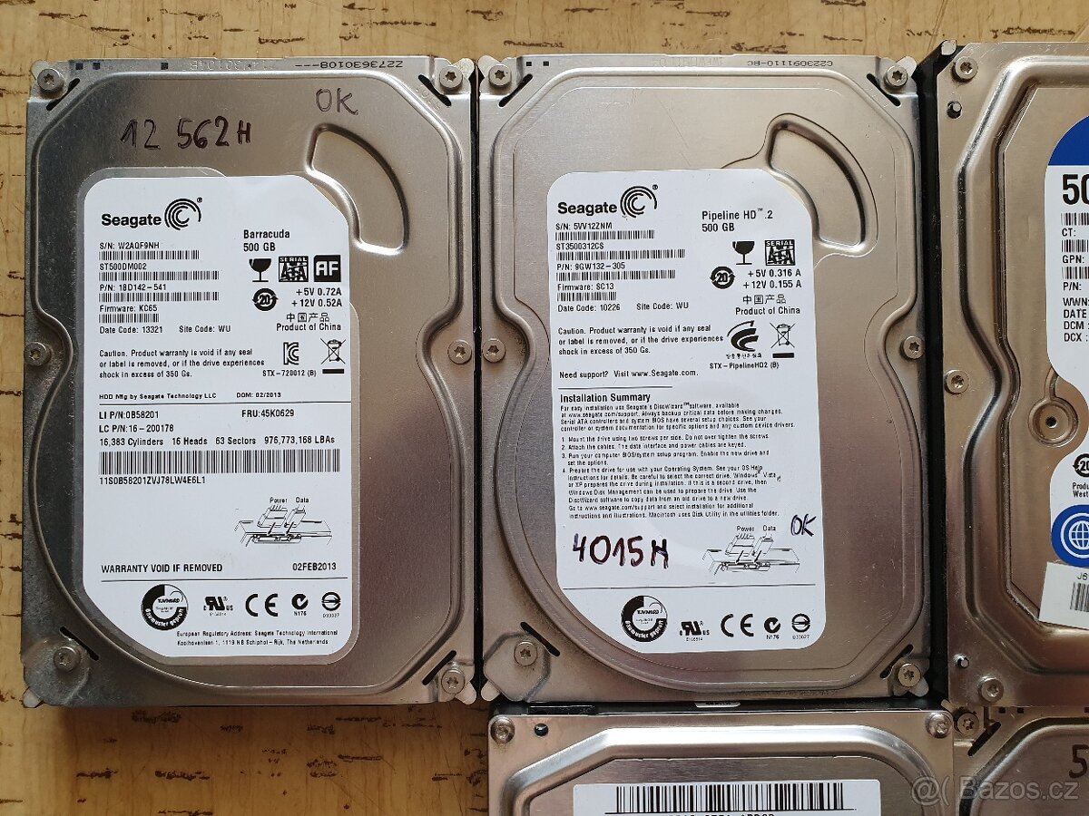500gb sata hdd do pc. Kus : 200kč. - 2