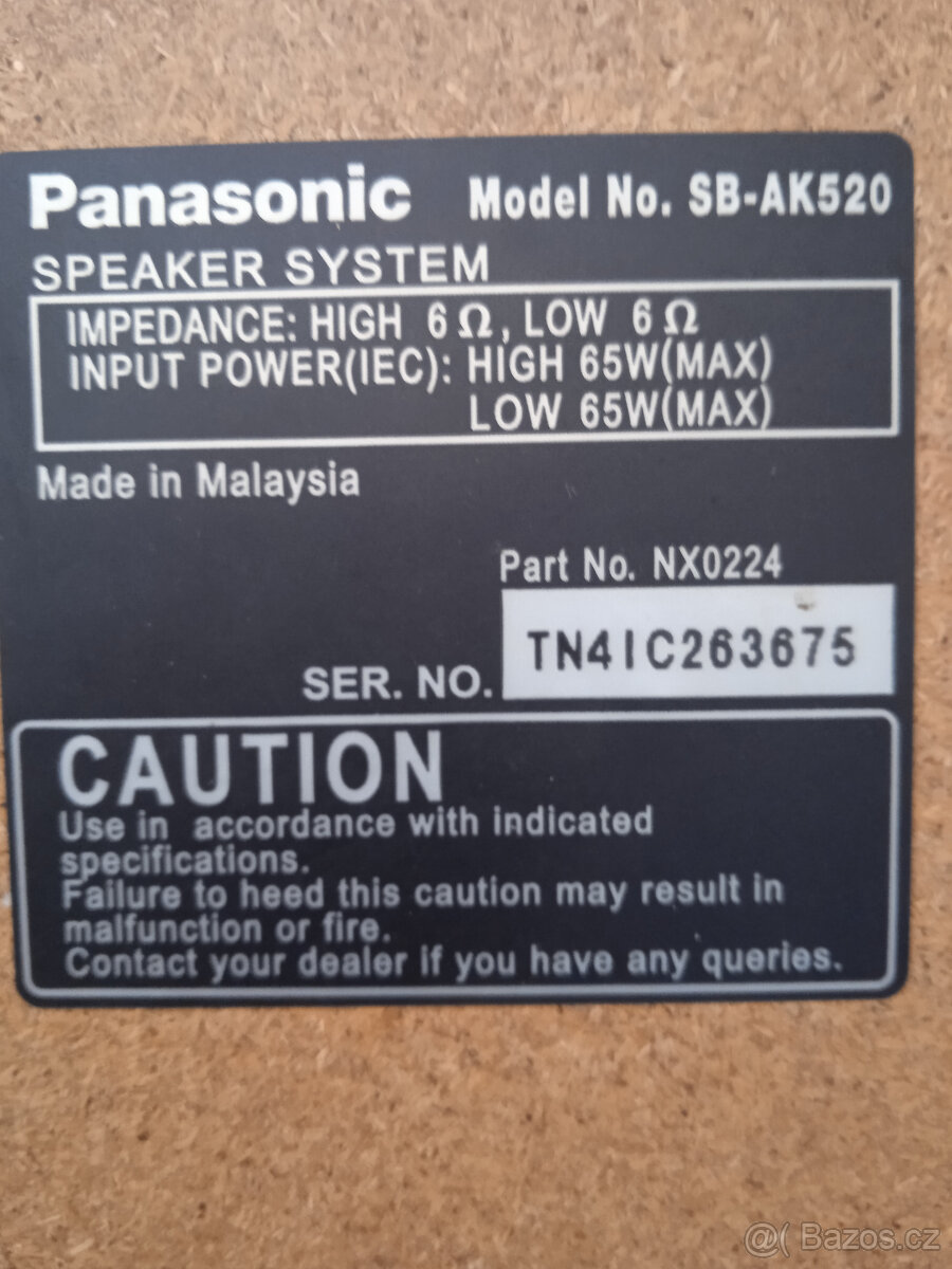 Receiver Sony,repro Panasonic SC-AK 520 - 2