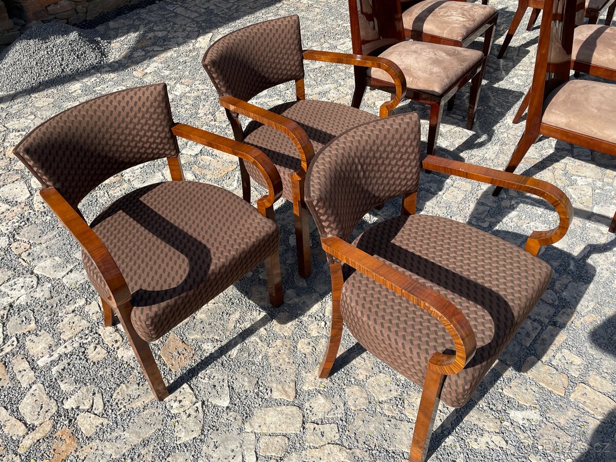 Art Deco židle 3ks - 2