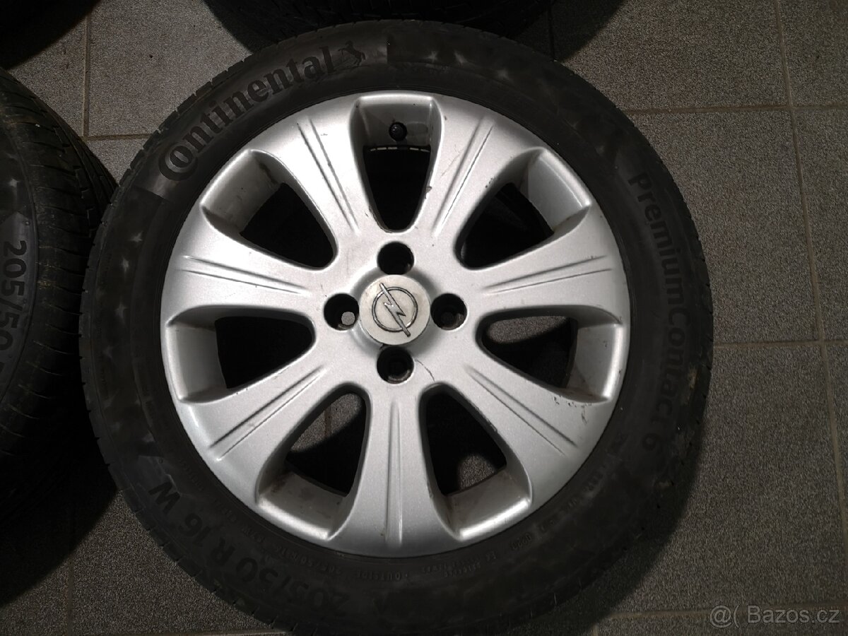 Opel Corsa, Meriva alu 16 + letní 205/50/16. - 2