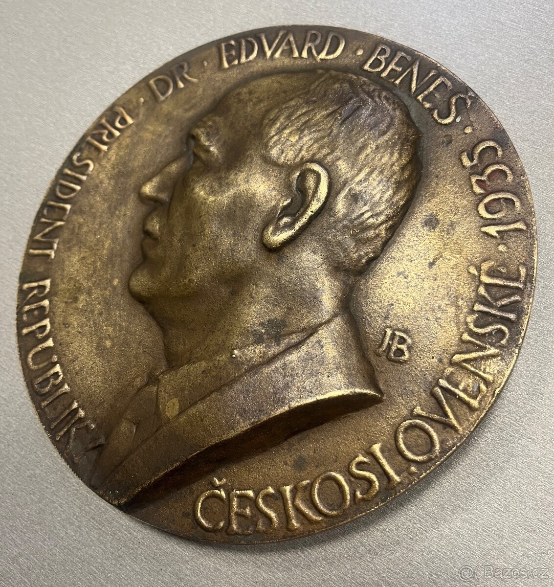 Bronzová plaketa Edvard Beneš - 2