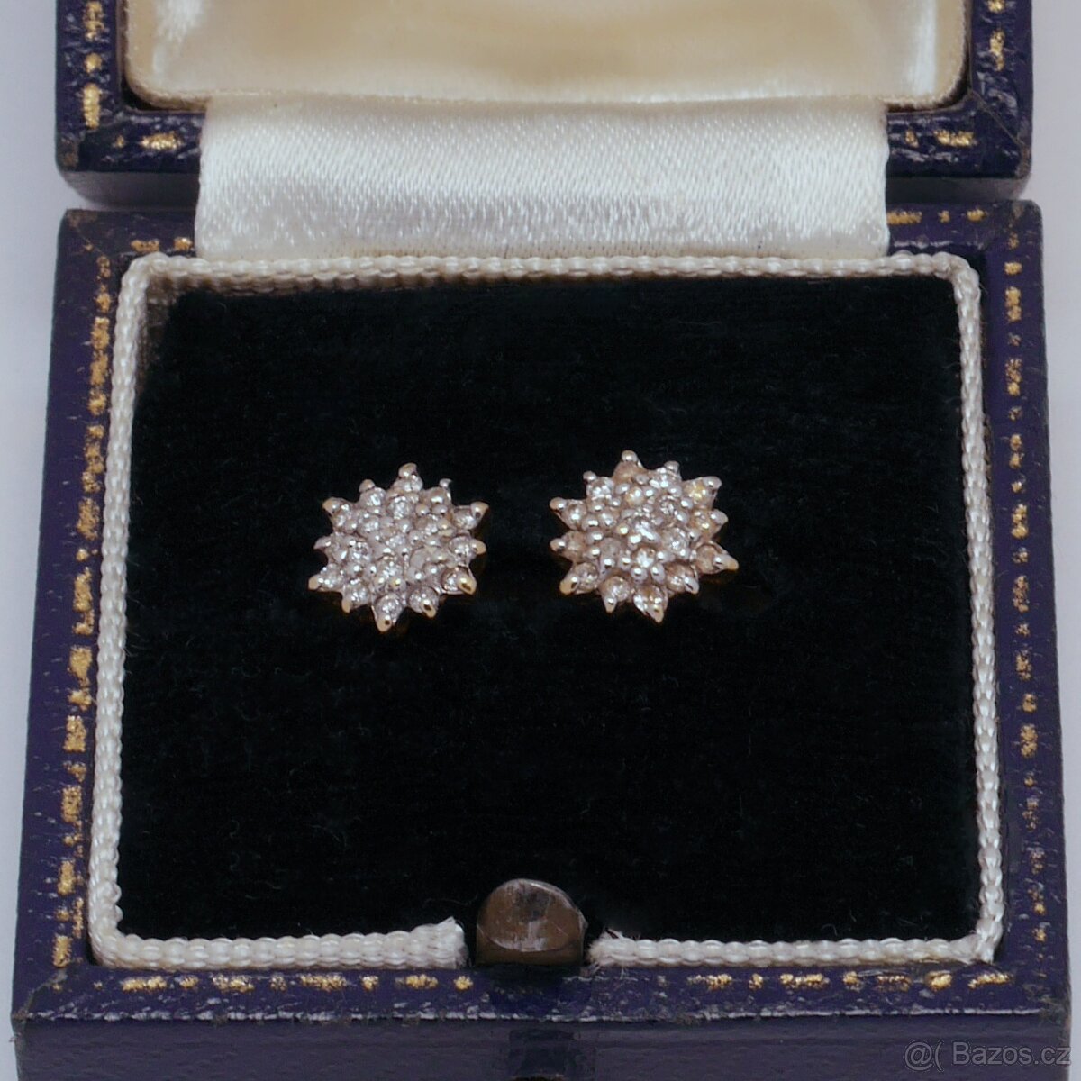 Zlaté náušnice s diamanty - 2