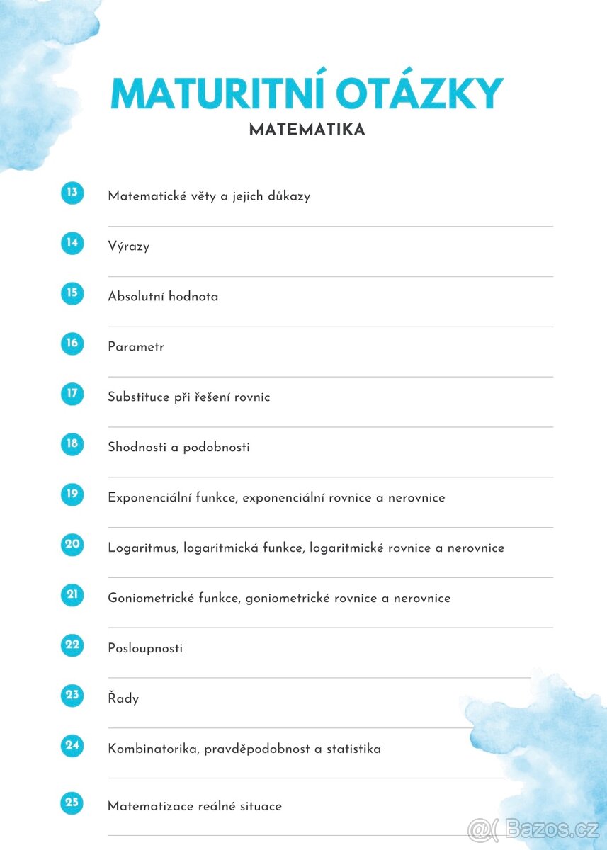 Maturitní otázky matematika - 2