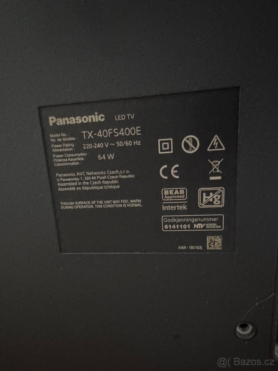 televize Panasonic TX-40FS400E, úhlopříčka 40” (100 cm) - 2