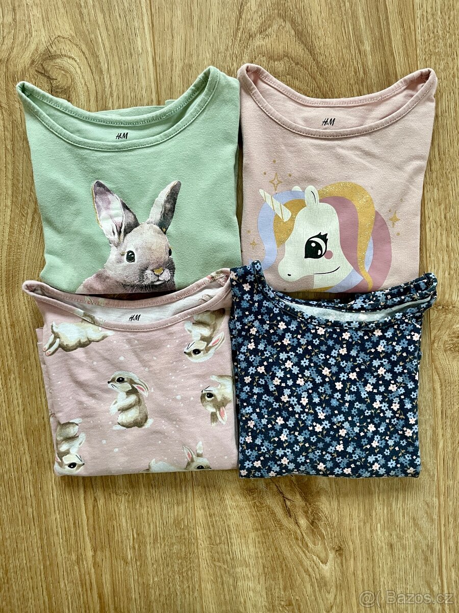 Dívčí trička s dlouhým rukávem vel. 92 H&M - 2