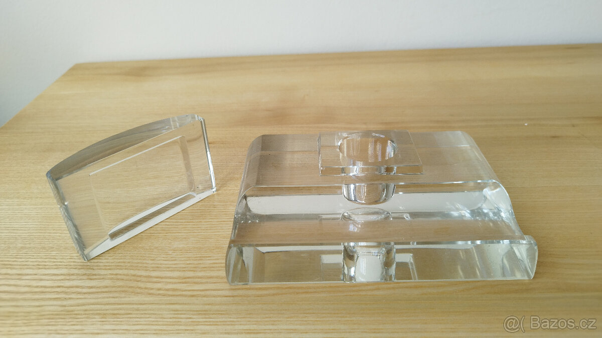 Skleněný kalamář se skleněným víčkem - 2