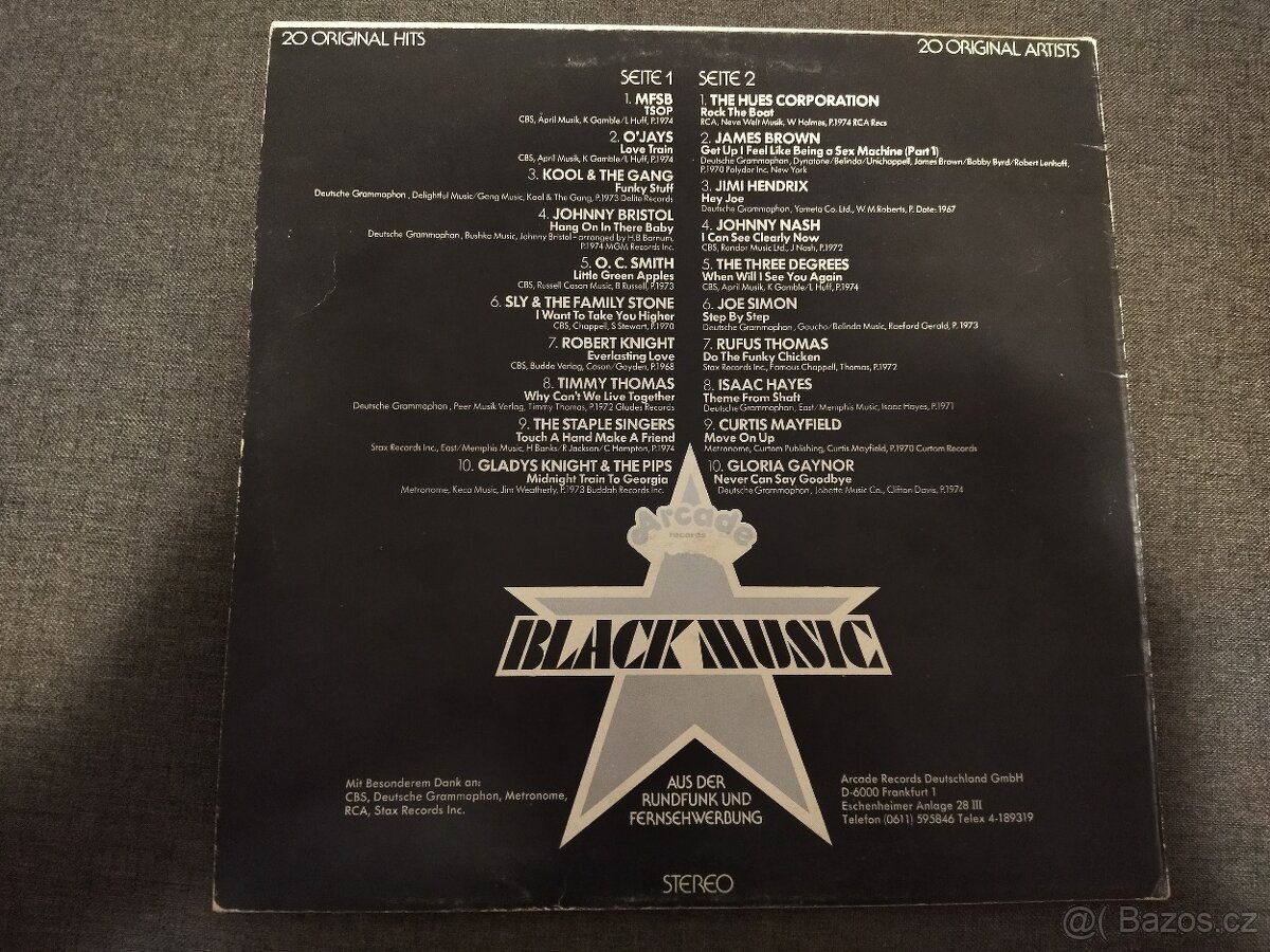 LP - BLACK MUSIC - Jimi Hendrix atd..kat.č. ADE G4 - 2