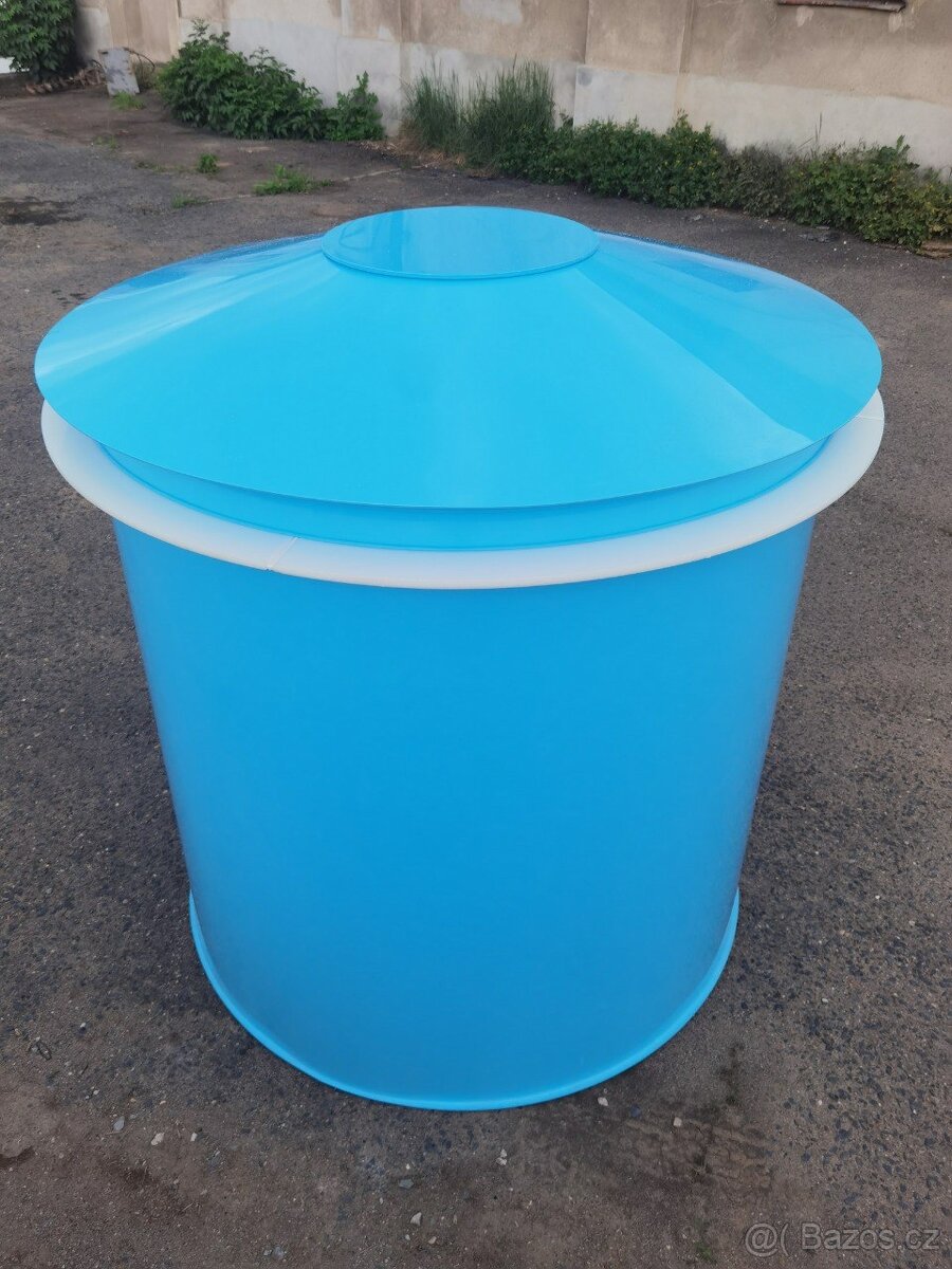 Plastová ochlazovací kád 150x150cm, (Modrá/Bílá) - 2