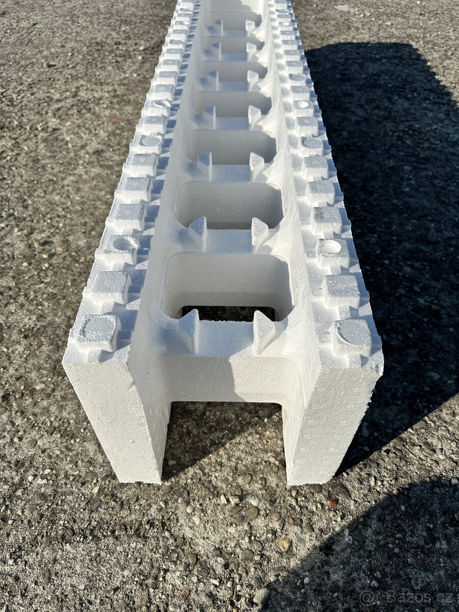 Polystyrenové bloky pro stavbu garážových bazénů 120x25x25cm - 2