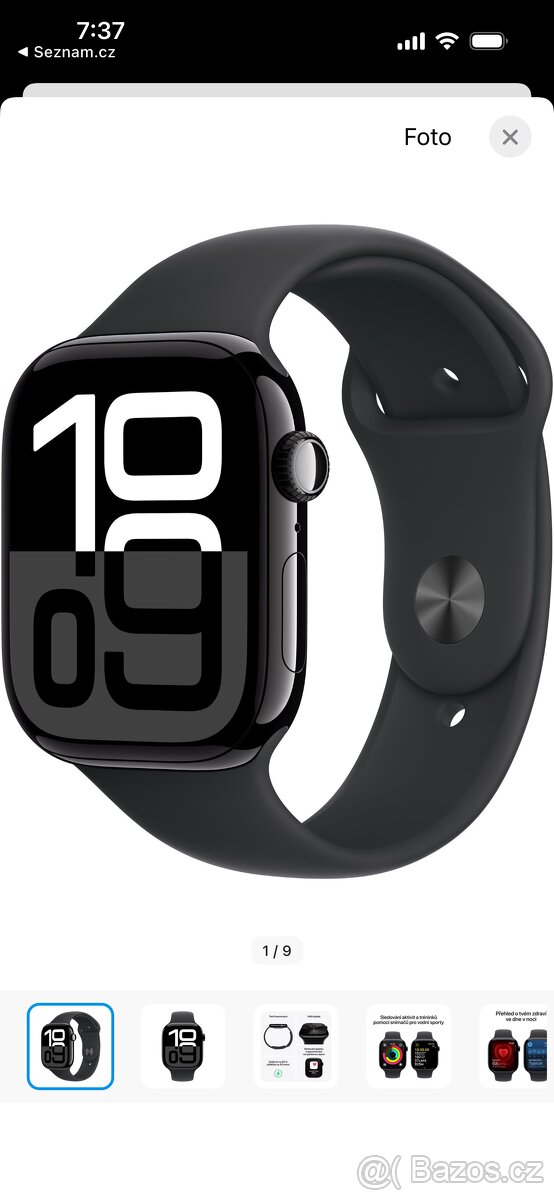 Apple Watch Series 10 GPS 46mm klavírně černé hliníkové pouz - 2
