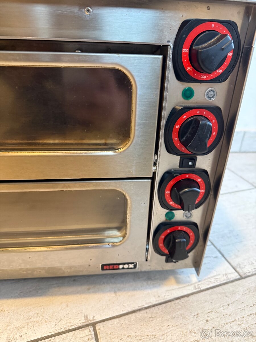 Profi pizza pec REDFOX – dvoupatrová, klasické rozměry na pi - 2