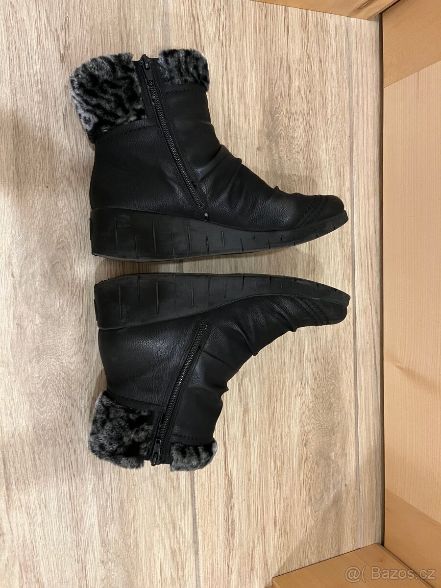 Boty Rieker zimní kožené vel. 39-40 - 2