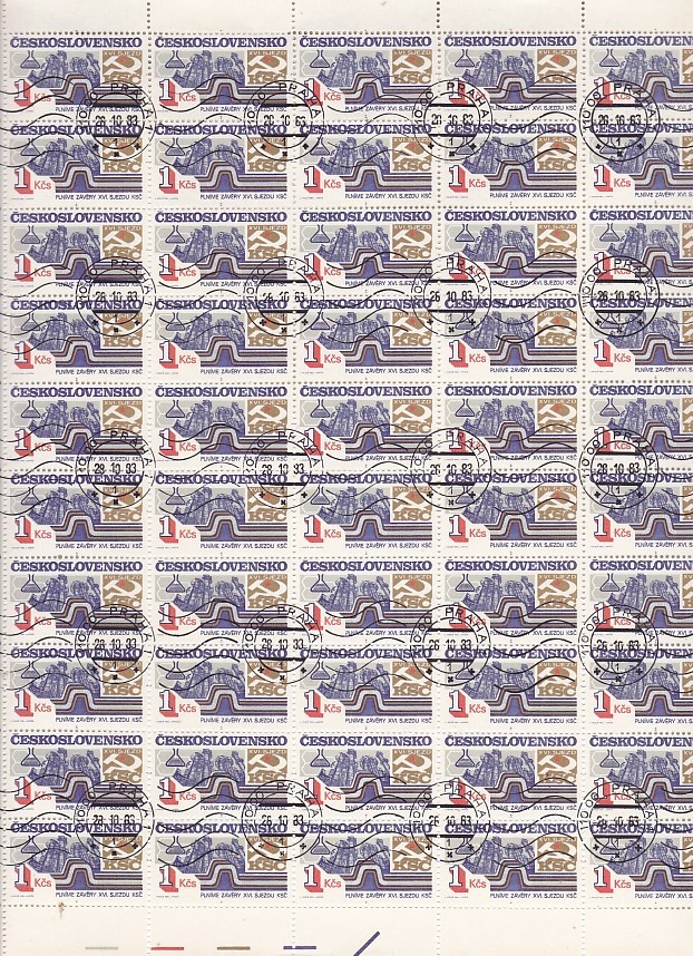 Ražené ČSSR kat.č. 2609 - tiskový list - 2