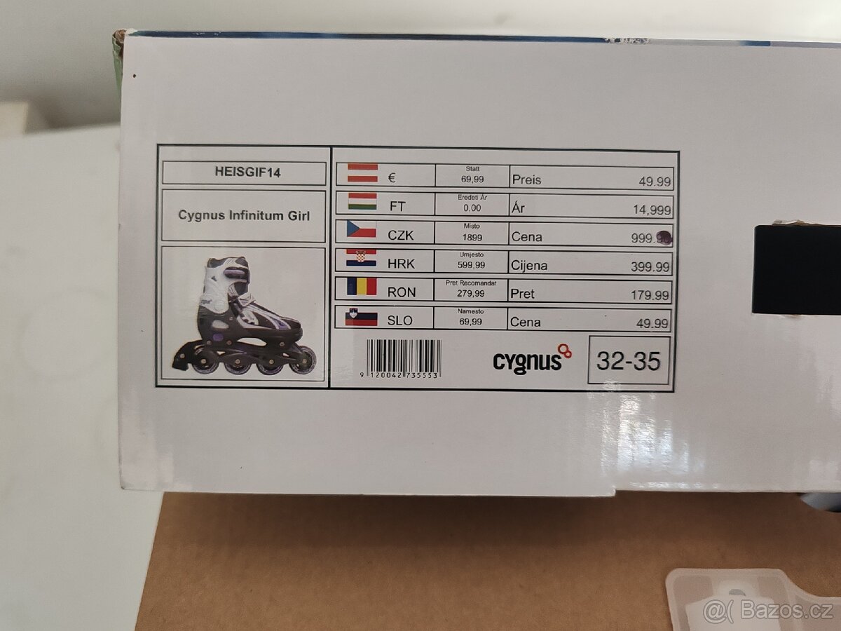 Dětské kolečkové brusle vel. 32-35 - 2